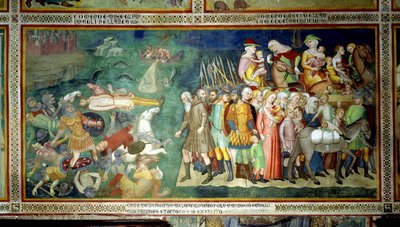 The Parting of the Red Sea by also Manfredi de Battilori Bartolo di Fredi